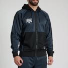 LEONE HOODED SWEATSHIRT MELANGE - blue